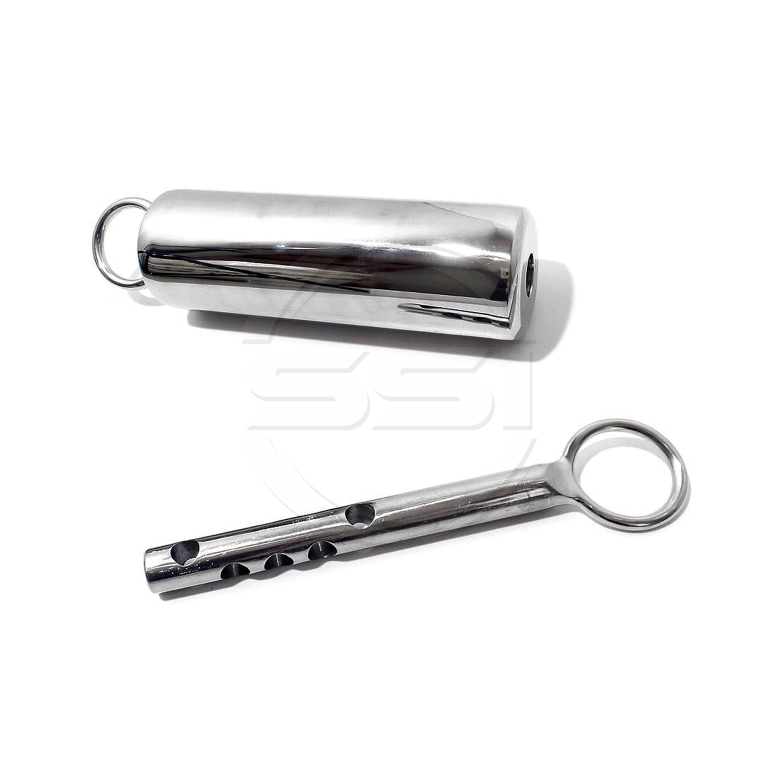 Frosted Bondage Lock - Stainless Steel Ice Theme