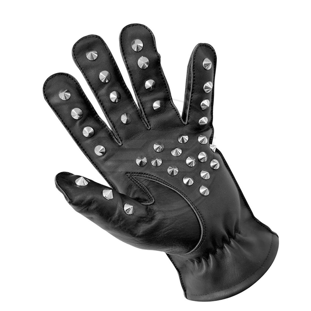 Leather and Metal Gloves - Image 2