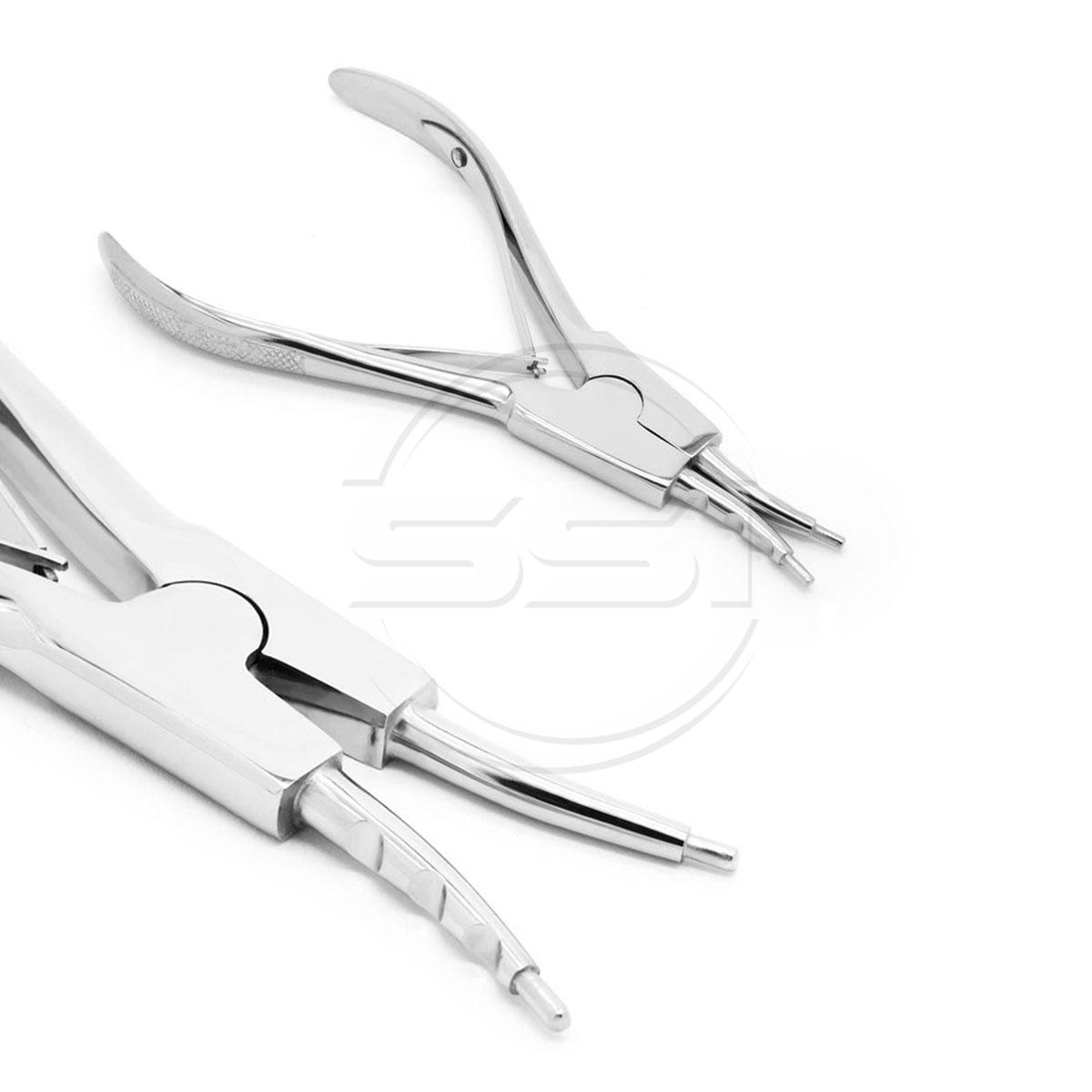Ring Opening Pliers with Outward Bent Tips