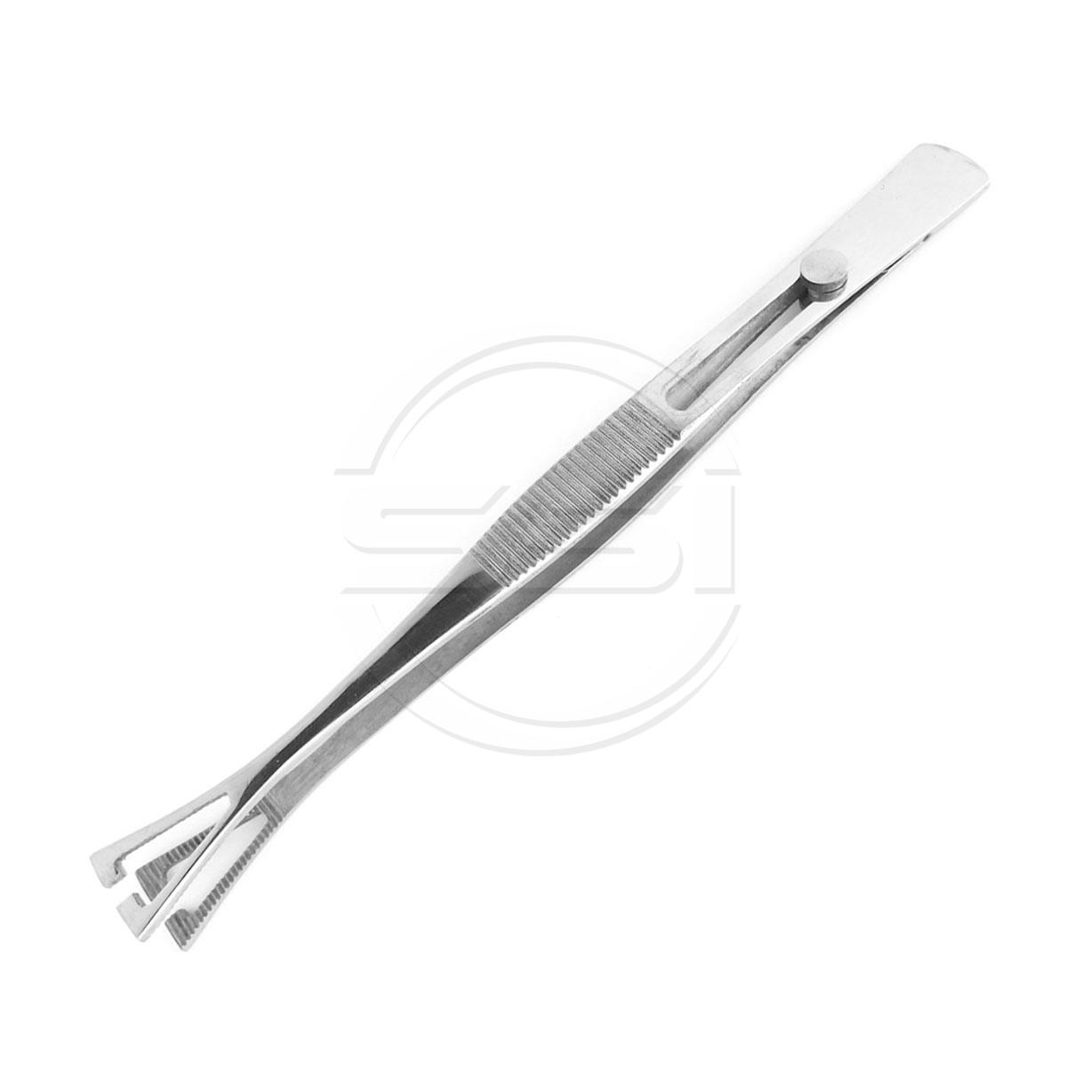 Pennington Tweezers Slotted with Easy Lock