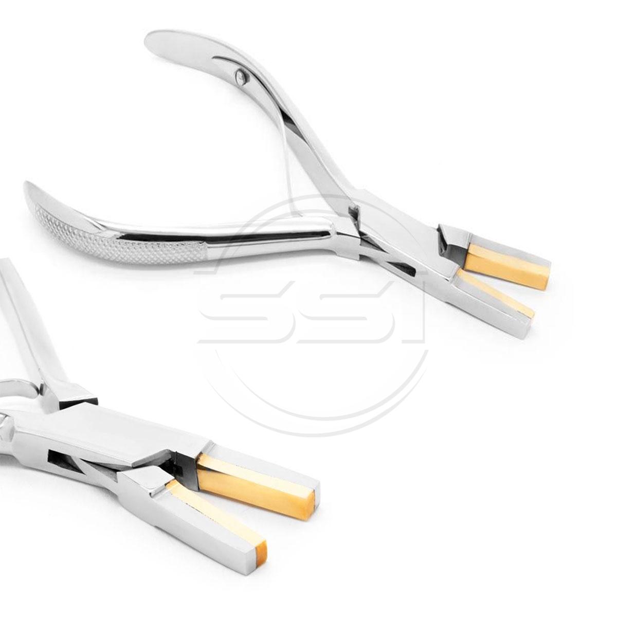Flat Nose Pliers with Brass Jaws