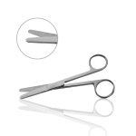 Scissors with two flattened Sides