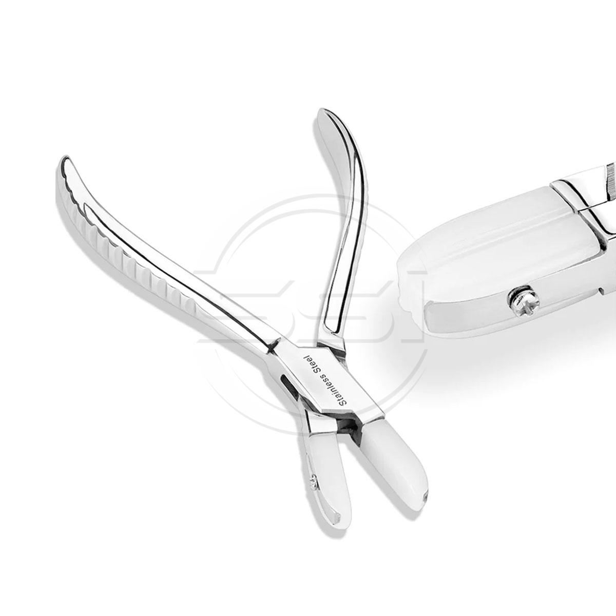 Nose Ring Pliers with Hard Nylon Plastic Jaws