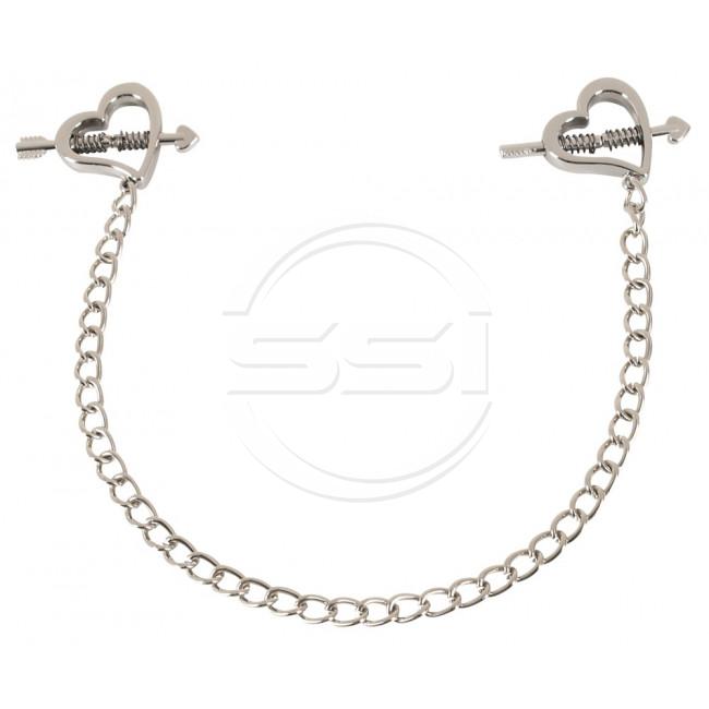 Heart Shaped Nipple Clamps Silver - Image 2
