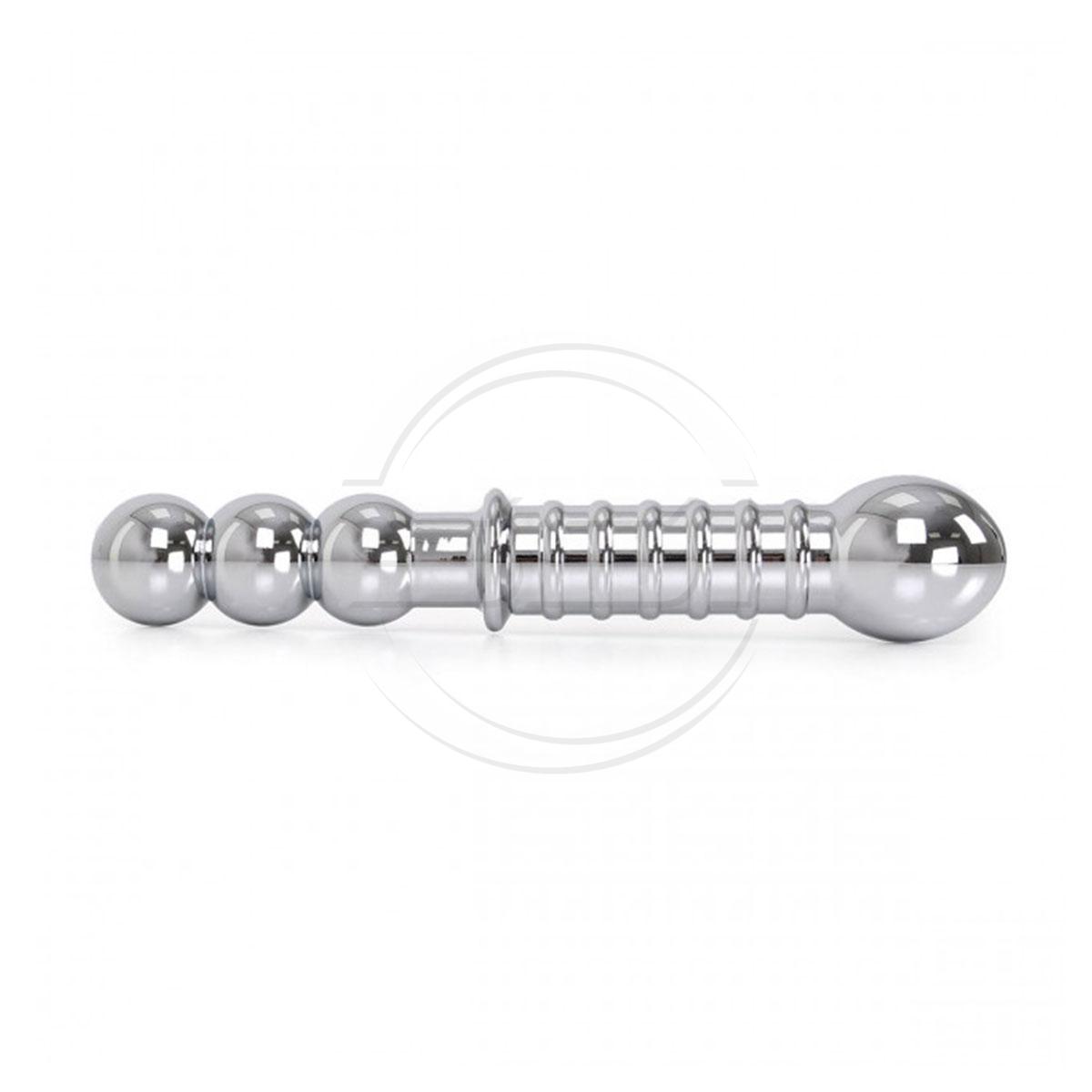 Ribbed Double-ended Steel Dildo - Image 2