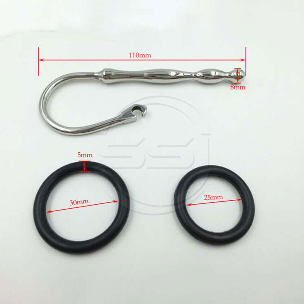 Steel & Silicone Sperm Stopper Penis Plug - Image 3