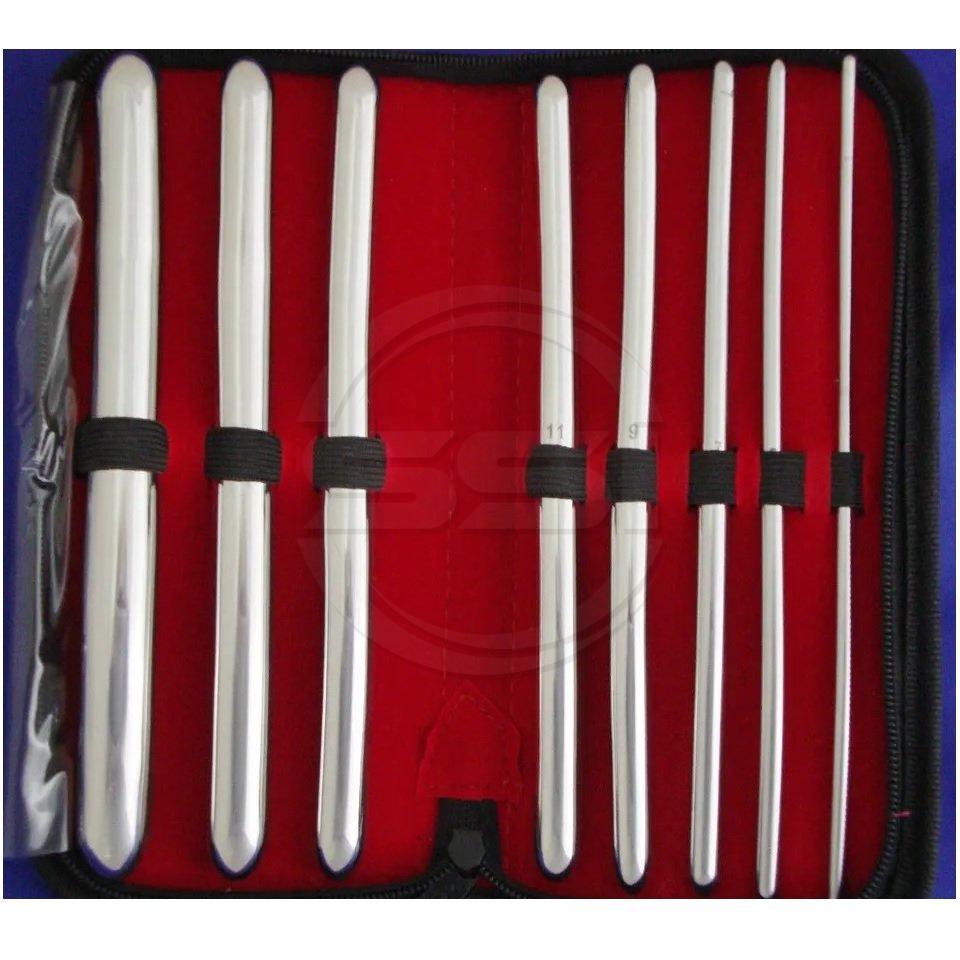Hegar Sounds, Urethral Dilators, Double Ended, Straight, Set of 8