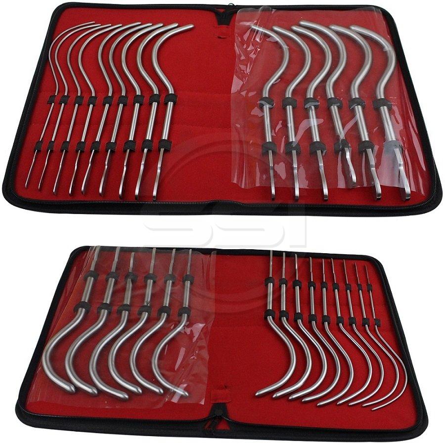 Guyon Urethral Dilators Urethral Sounds, Curved, Set of 15