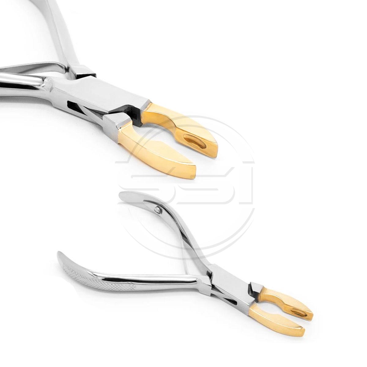 Small Ring Closing Pliers WITH BRASS TIPS 5”