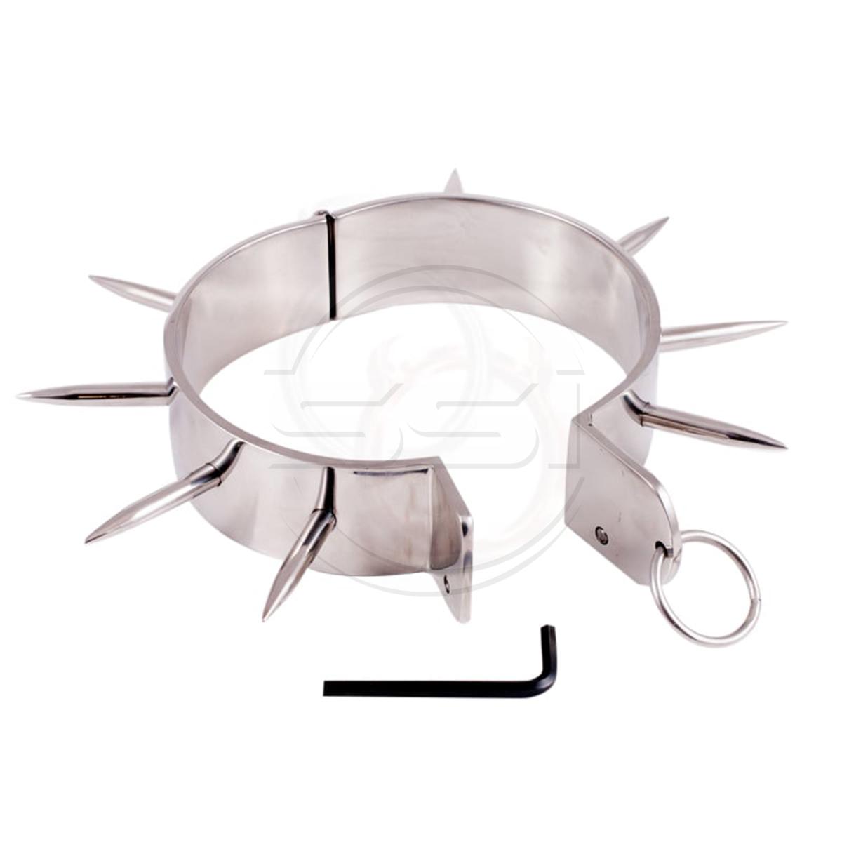 Stainless Steel Spiked BDSM Collar Ø 14 cm - Image 2