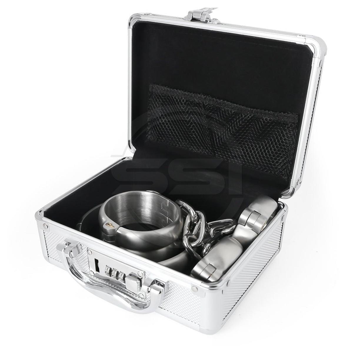 Metal neck collar hand ankle cuffs chain - Image 2
