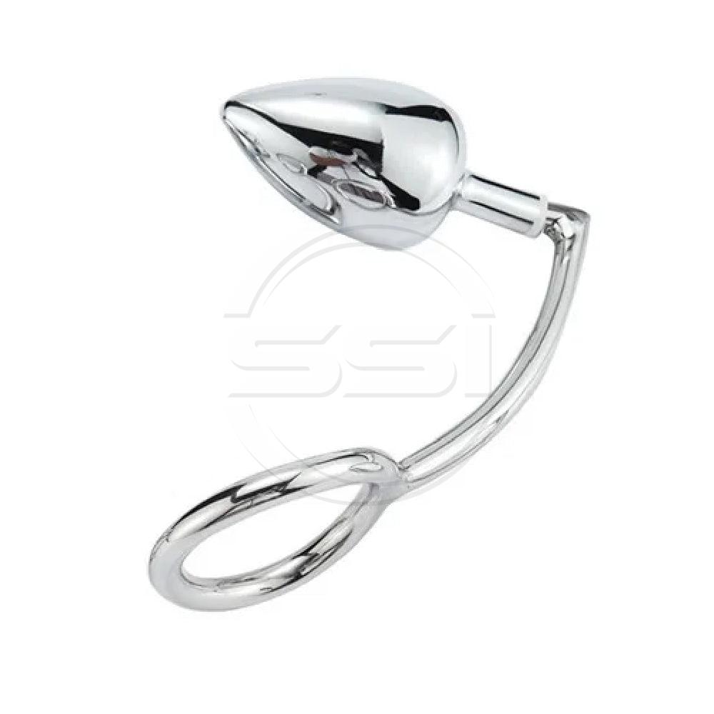 Stainless Steel Anal Hook with Cock Ring Set - Image 2